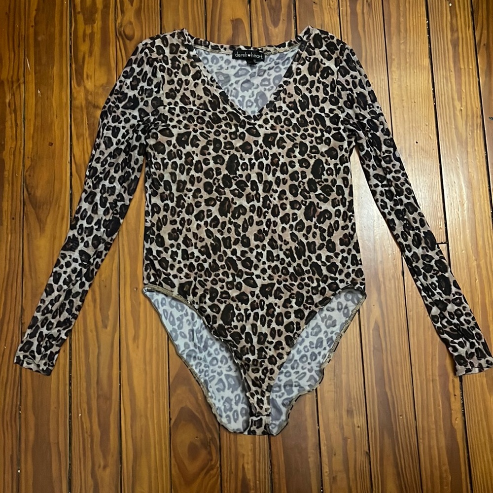 Leopard long sleeve bodysuit